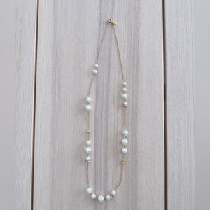 J Crew gold and pearl statement necklace - new without tags